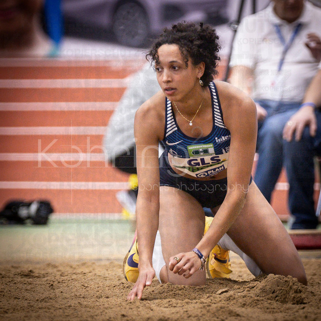 Deutsche Leichtathletik-Hallenmeisterschaften; Dortmund, 01.03.2026 | Malaika Mihambo (LG Kurpfalz); Deutsche Leichtathletik-Hallenmeisterschaften am 01.03.2026 in der Helmut-Körnig-Halle in Dortmund. 
