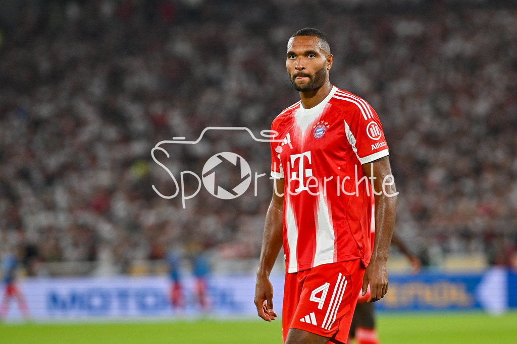 VfB Stuttgart - FC Bayern München | im Bild Jonathan TAH (FC Bayern Muenchen 4) / Einzelfoto / Freisteller / Franz-Beckenbauer Supercup: VfB Stuttgart - FC Bayern München; MHP Arena am 16.08.2025