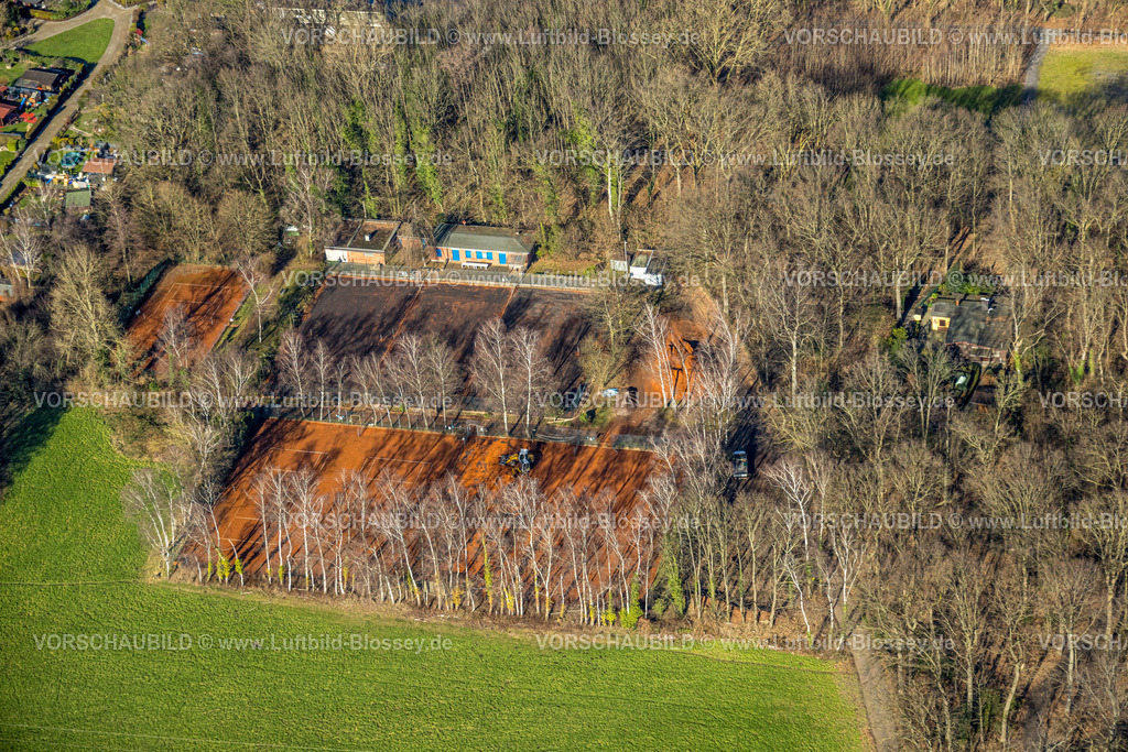 Luenen230204396 | Luftbild, Tennisplätze im Volkspark, Brambauer, Lünen, Ruhrgebiet, Nordrhein-Westfalen, Deutschland