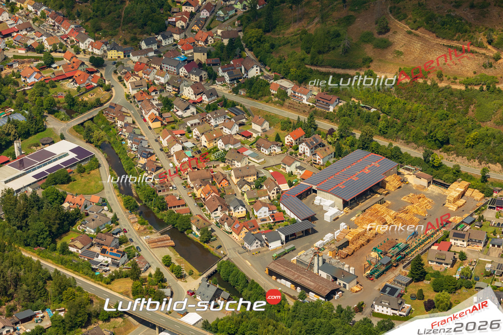 Geschenkidee Angerstraße bei Wallenfels -Die Luftbildaufnahme wurde 2025 vom UL-Flugzeug heraus erstellt ( keine Drohne ) - Hochauflösende Luftaufnahme -Nicht vergleichbar mit Google Maps oder Satelittenbilder- Die Geschenkidee !Mit Lizenz und Bildrechte bestellbar