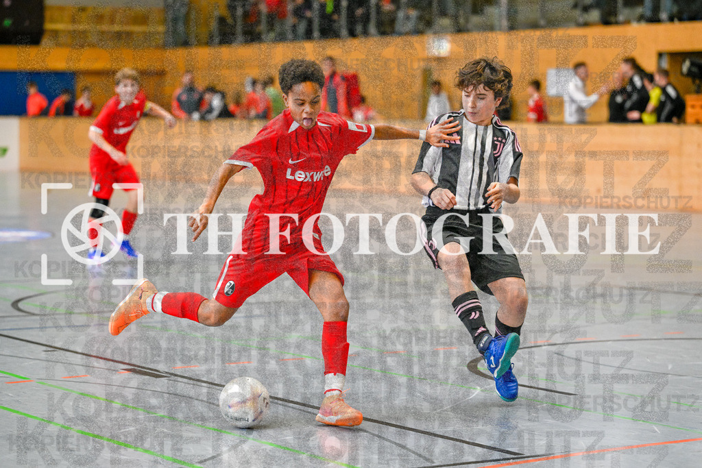 GER, Juventus Turin - SC Freiburg, Fussball, U14 Hallenturnier, PS-Immo-Cup 2026, 18.01.2026 | Juventus, Freiburg