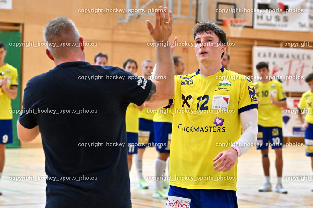 SC Ferlach vs. UHC Hollabrunn | #12 PAVLOV Hari UHC Hollabrunn, Spieler des Abends, SC Ferlach vs. UHC Hollabrunn, SC Ferlach vs. UHC Hollabrunn am 20.09.2025 in Ferlach (Ballspielhalle Ferlach), Austria, (Photo by Bernd Stefan)