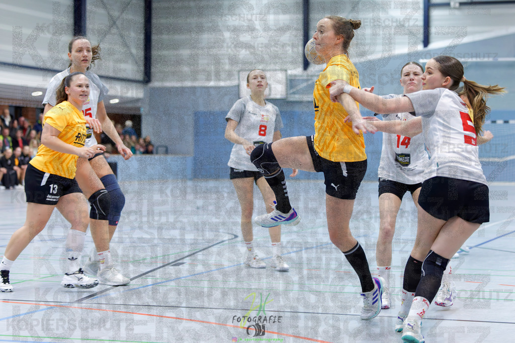 Frauen Oberliga Mitte (HHV); HSG Eibelshausen/Ewersbach - HSG Wettenberg II | Frauen Oberliga Mitte (HHV); HSG Eibelshausen/Ewersbach - HSG Wettenberg II am 13.12.2025 in Steinbrücken (Sporthalle am Hammerweiher)Photo © 2025 - Jörg Heinrich - Realisiert mit Pictrs.com