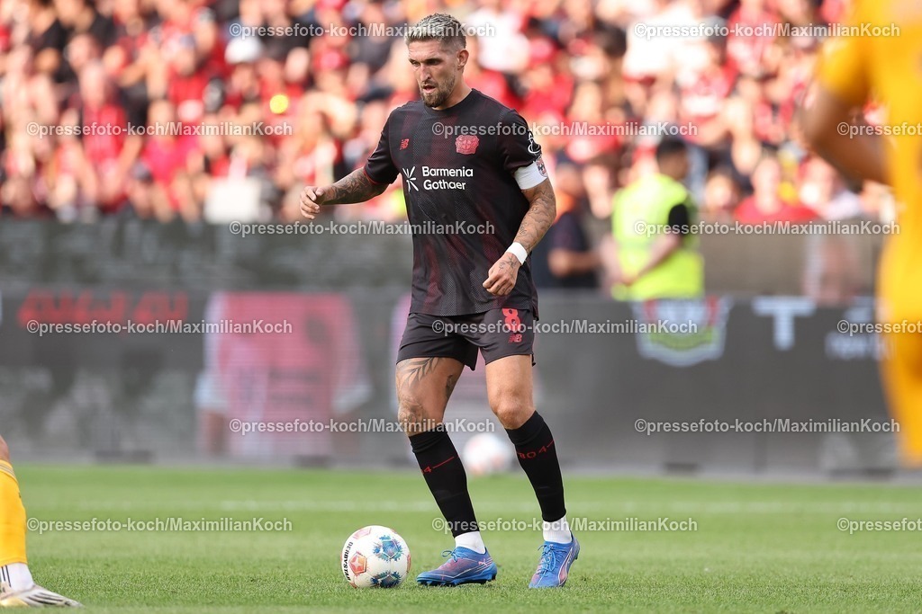 B0405082501120 | 05.08.2025, Fußball, Bayer 04 Leverkusen - Pisa Sporting Club, Testspiel, Saisoneröffnung in der BayArena, Saison 2025 2026: Robert Andrich (Bayer04 #08)  DFB regulations prohibit any use of photographs as image sequences and or quasi-video.
