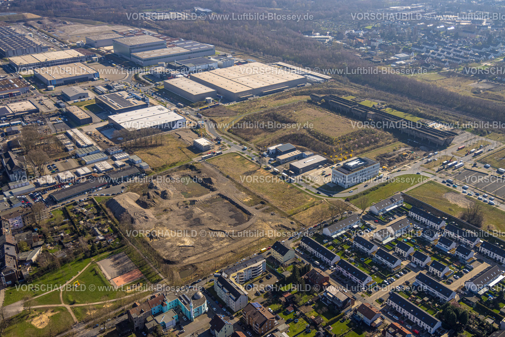 Gelsenkirchen240300867 | Luftbild, Industriepark Schalker Verein, Europastraße, geplanter Teilbereich als grüner Gewerbepark Ecopark auf dem ehemaligen Exarchos-Gelände am Schalker Verein West, ecoParks GmbH, TuÄŸra Kulturzentrum Moschee, Bulmke-Hüllen, Gelsenkirchen, Ruhrgebiet, Nordrhein-Westfalen, Deutschland