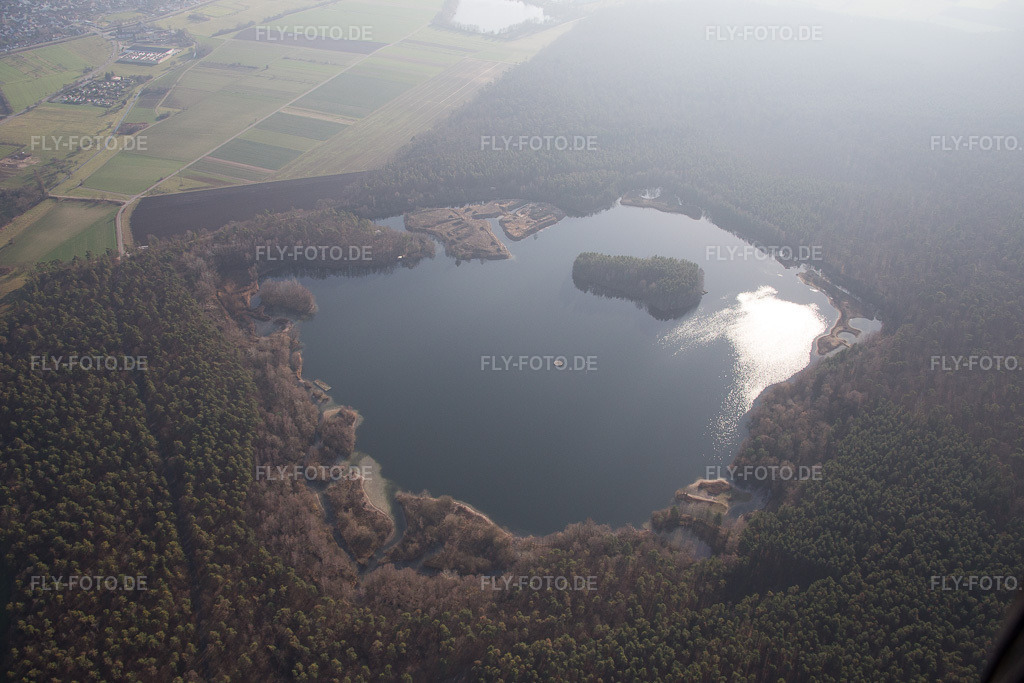 Luftbild: Kohlplattenschlag im Ortsteil Graben in Graben-Neudorf im Bundesland Baden-Württemberg in Deutschland. Foto: IMG_085342.jpg vom 19.12.2015 durch Werner Riehm/FLY-FOTO.de