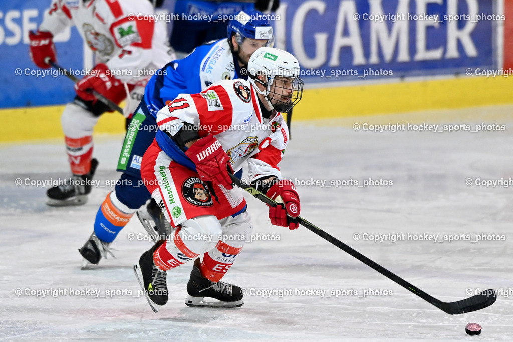 ESC Steindorf vs. ESV Ferlach  | #11 Toff Nico ESV Ferlach, #57 Wilfan Franz ESC Steindorf, ESC Steindorf vs. ESV Ferlach , ESC Steindorf vs. ESV Ferlach  am 15.02.2026 in Steindorf (Ossiachersee Halle), Austria, (Photo by Bernd Stefan)
