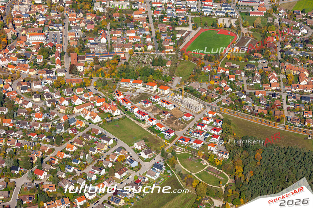 aktuelles Luftbild von  Neuendettelsau - Luftaufnahme wurde 2019 von https://frankenair.de mittels Flugzeug (keine Drohne) erstellt.