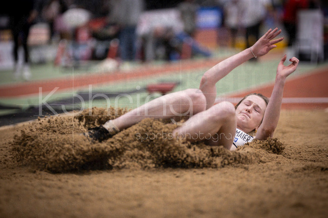 Deutsche Leichtathletik-Hallenmeisterschaften; Dortmund, 01.03.2026 | Enie Dangelmaier (LAZ Rhede, 339); Deutsche Leichtathletik-Hallenmeisterschaften am 01.03.2026 in der Helmut-Körnig-Halle in Dortmund. 