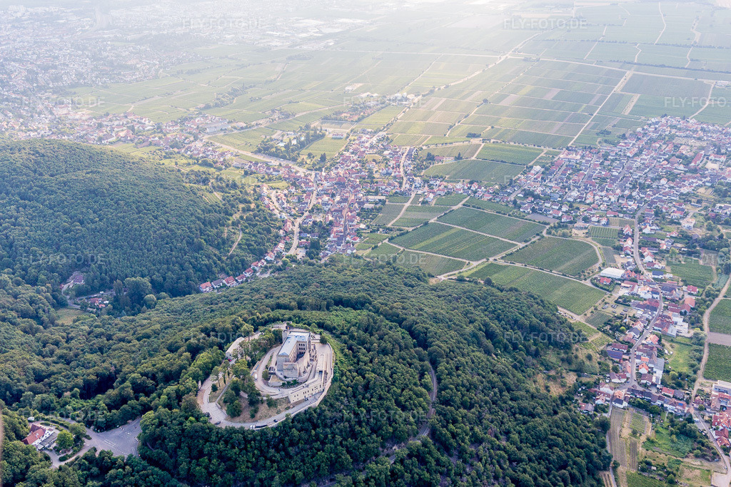 Luftbild: Oberhambach, Hambacher Schloss im Ortsteil Diedesfeld in Neustadt im Bundesland Rheinland-Pfalz in Deutschland. Foto: IMG_108842.jpg vom 15.07.2018 durch Werner Riehm/FLY-FOTO.de