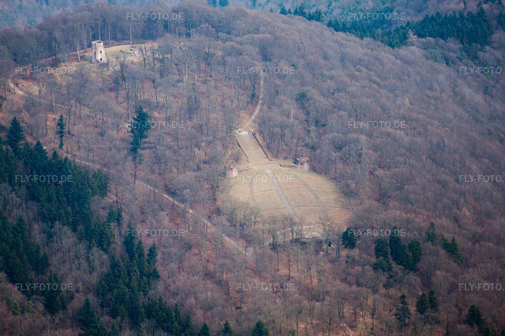 Luftbild: Thingstätte im Ortsteil Handschuhsheim in Heidelberg im Bundesland Baden-Württemberg in Deutschland. Foto: IMG_37895.jpg vom 12.03.2011 durch Werner Riehm/FLY-FOTO.de