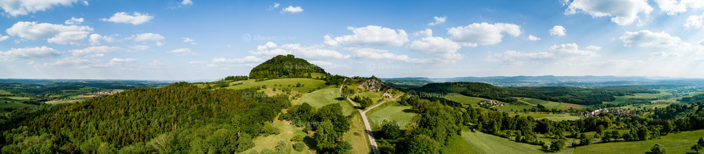 Blick auf den Hohenstaufen und die Spielburg | löwenblicke | shop