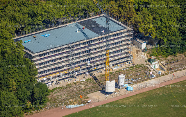 Hattingen220807898 | Luftbild, Baustelle und Neubau am Althoff-Stadion der SG Welper, Welper, Hattingen, Ruhrgebiet, Nordrhein-Westfalen, Deutschland