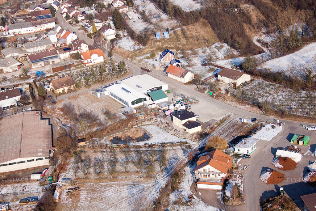 Luftbild: Fa. AVN GmbH im Ortsteil Neuenbürg in Kraichtal im Bundesland Baden-Württemberg in Deutschland. Foto: IMG_48757.jpg vom 06.02.2012 durch Werner Riehm/FLY-FOTO.de
