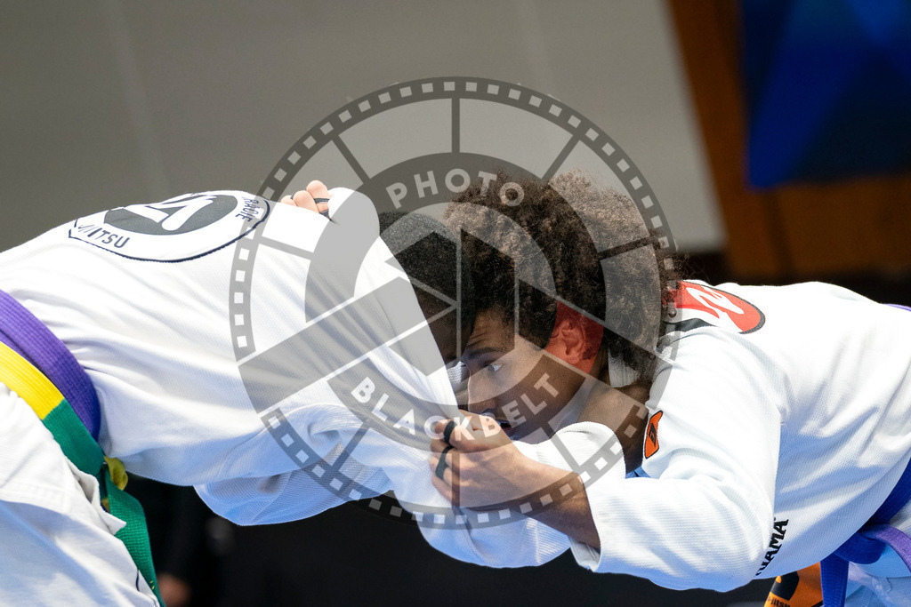 20240123PBB02098 | Fighters compete during the second day of the IBJJF European Championship in Paris, France, on January 23, 2024.