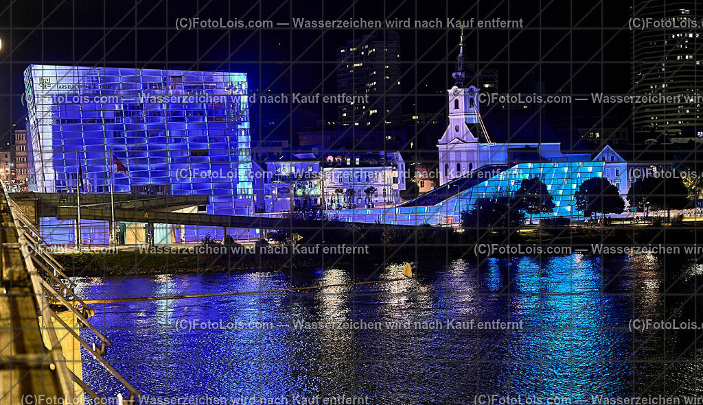 ALP9099_Linz_Donau_bei Nacht | (C)FotoLois.com, Alois Spandl, Linz an der Donau am Abend, Fr 13. Oktober 2023.
