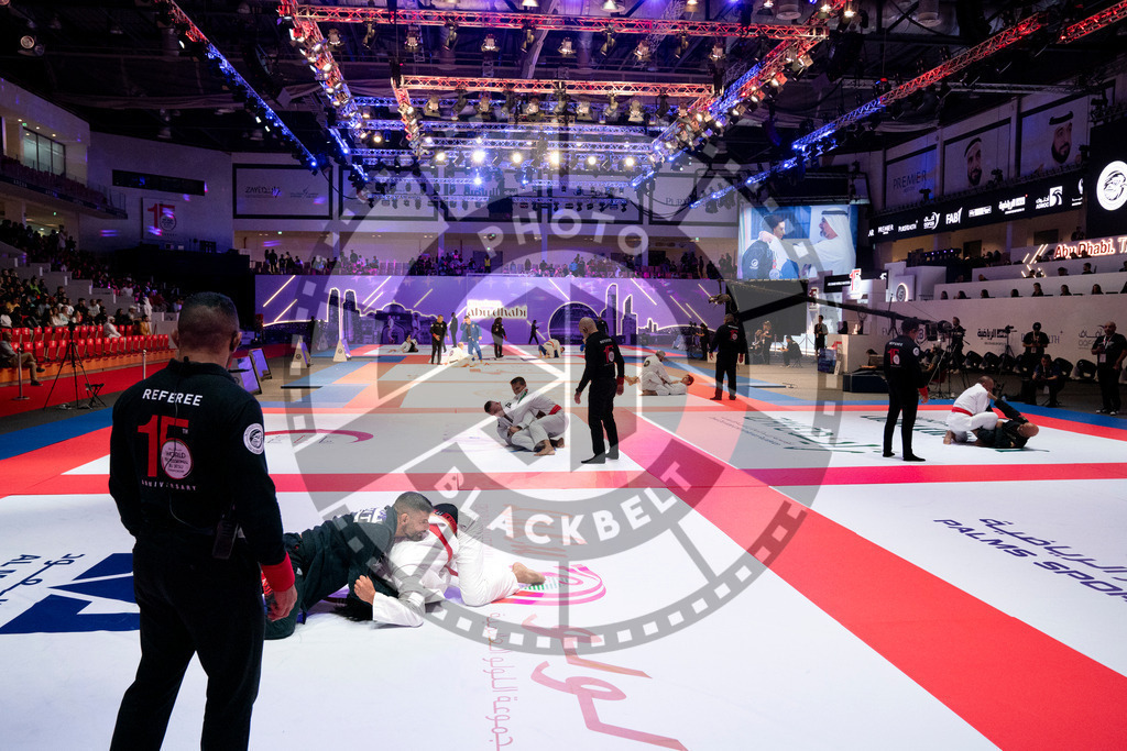 20231107PBB4917 | Fighters compete during the AJP World Master Championship in the Mubadala Arena in Abu Dhabi, Arab United Emirates, on November 7, 2023.