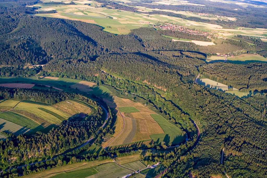 Luftbild: Versinkung der Donau im Ortsteil Möhringen in Tuttlingen im Bundesland Baden-Württemberg in Deutschland. Foto: IMG_11388.jpg vom 04.07.2008 durch Werner Riehm/FLY-FOTO.de