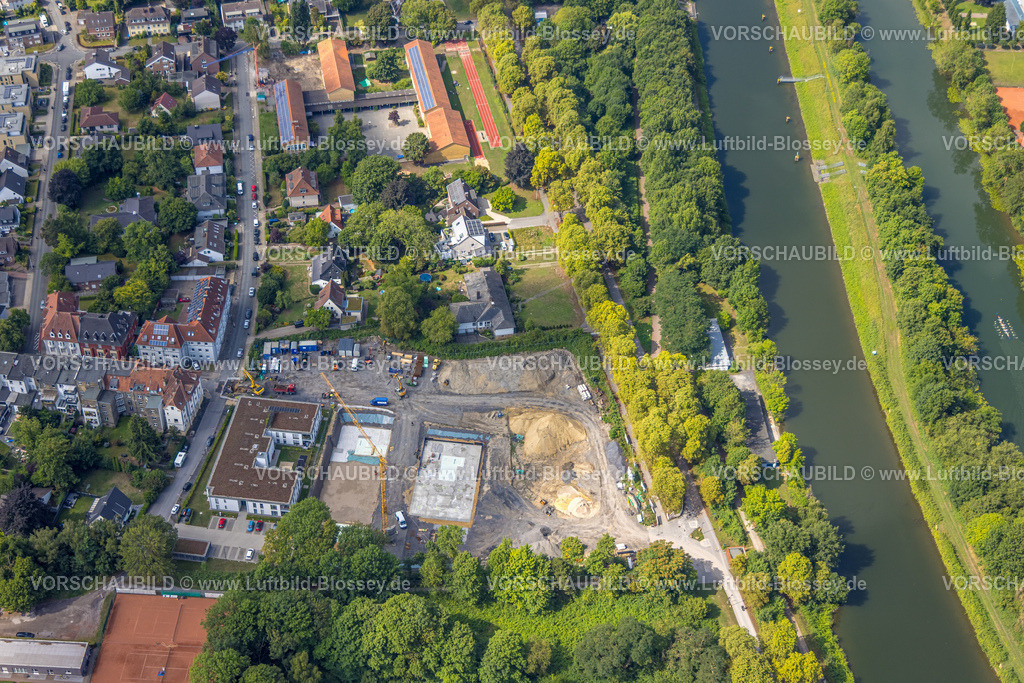 Hamm250700571Mitte | Luftbild, Rietzgarten Baugelände Baustelle mit Neubau Wohnanlage Brändströmstraße, Mitte, Hamm, Ruhrgebiet, Nordrhein-Westfalen, Deutschland