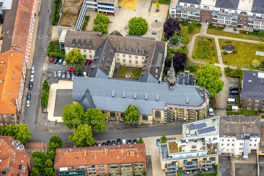Hamm220604204 | Luftbild, kath. Pfarrkirche St. Agnes, Mitte, Hamm, Ruhrgebiet, Nordrhein-Westfalen, Deutschland