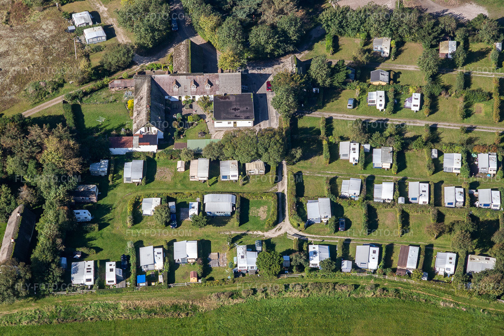 Aerial view: Sønderho Ny Camping in Fanø in the state South Denmark, Denmark.Photo: IMG_118707.jpg taken on 09/21/2019 by Werner Riehm/FLY-FOTO.comResolution of the original: 5472 x 3648 px
