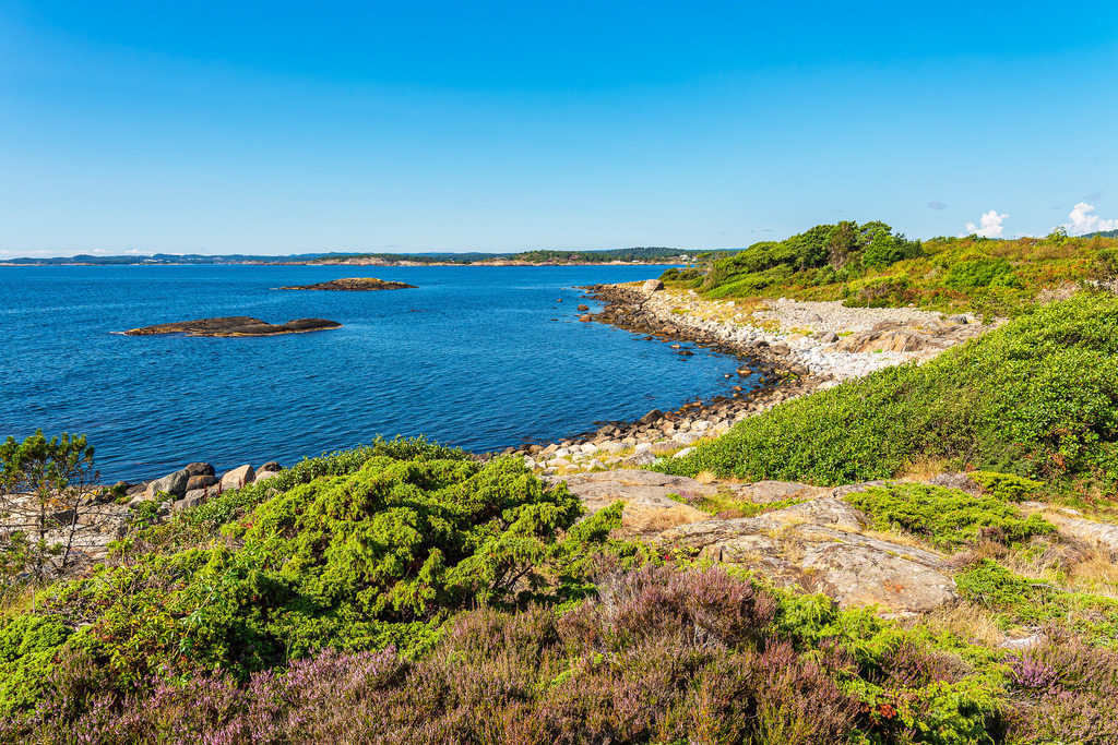Landschaft auf der Insel Merdø bei Arendal in Norwegen | Landschaft auf der Insel Merdø bei Arendal in Norwegen.