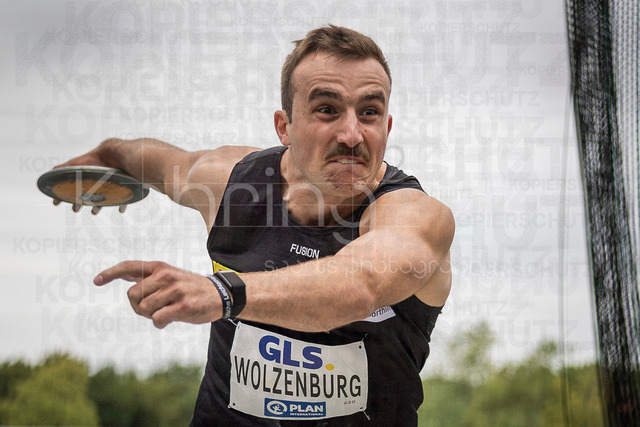 Deutsche Leichtathletik-Meisterschaften; Bochum-Wattenscheid, 26.07.2026 | William Wolzenburg (Hannover  96), Diskuswurf; Deutsche Leichtathletik-Meisterschaften am 26.07.2026 im Lorheide-Stadion, Bochum-Wattenscheid (Nordrhein-Westfalen).