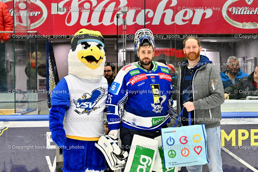 EC IDM Wärmepumpen VSV vs. Vienna Capitals | Spieler des Abends #35 Joe Cannata EC VSV, EC IDM Wärmepumpen VSV vs. Vienna Capitals, EC IDM Wärmepumpen VSV vs. Vienna Capitals am 28.01.2026 in Villach (Stadthalle Villach), Austria, (Photo by Bernd Stefan)