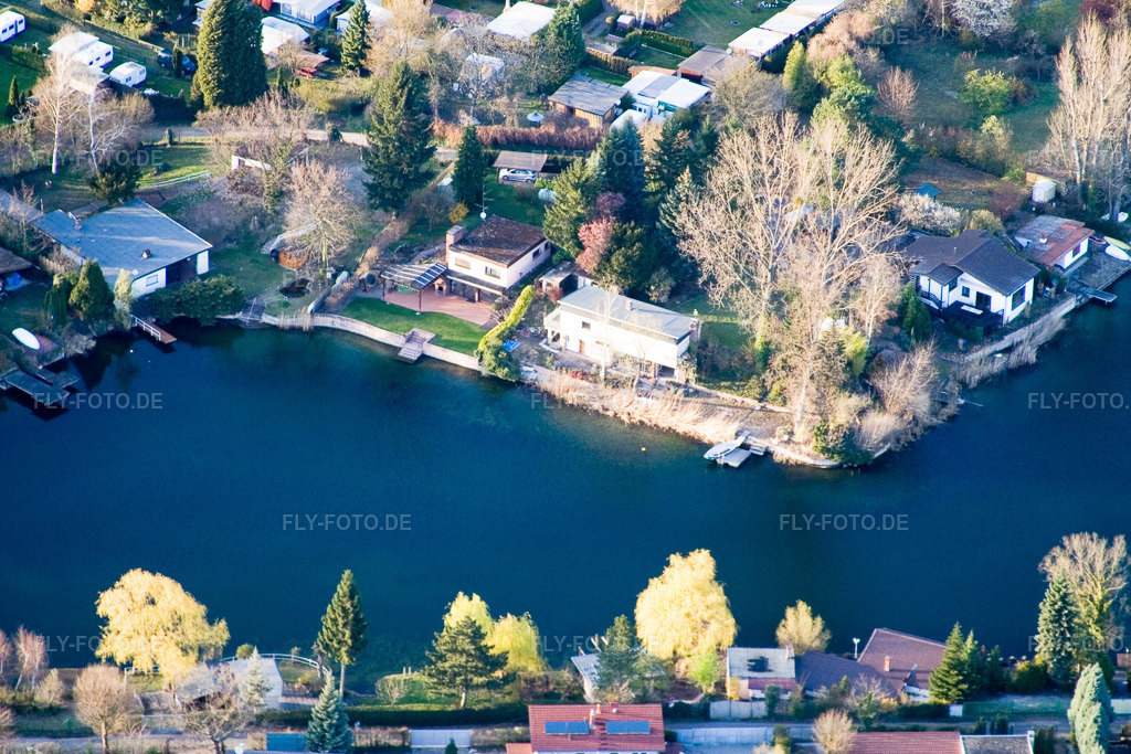 Luftbild: Schwanenweiher im Naherholungsgebiet Blaue Adria in Altrip im Bundesland Rheinland-Pfalz in Deutschland. Foto: IMG_10079.jpg vom 29.03.2008 durch Werner Riehm/FLY-FOTO.de