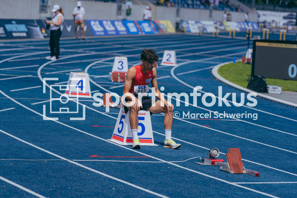 DM U23 U18 Bochum 2026 | Berkay Mikail Keserci (TSV Bayer 04 Leverkusen), Startnummer 993, 400 Meter Hürden, Deutsche Meisterschaften der U18 &amp; U23 2026, Lohrheidestadion Bochum-Wattenscheid, 04.07.2026 Foto: Marcel Schwering / sportimfokus - Realisiert mit Pictrs.com