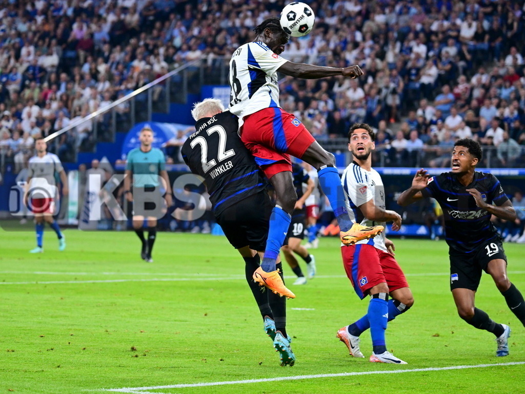 KBS Picture_HSV-HerthaBSC_056 | v.l. Winkler Marten (Hertha BSC) , Jatta Bakery (HSV) , Reis Ludovit (HSV) , Dudziak Jeremy (Hertha BSC) ,Sportplatz :  Volksparkstadion, - Realisiert mit Pictrs.com