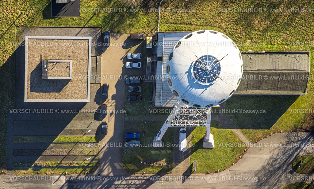 Luenen230204385 | Luftbild, LÜNTEC-Technologiezentrum Lünen, Colani-UFO, Brambauer, Lünen, Ruhrgebiet, Nordrhein-Westfalen, Deutschland