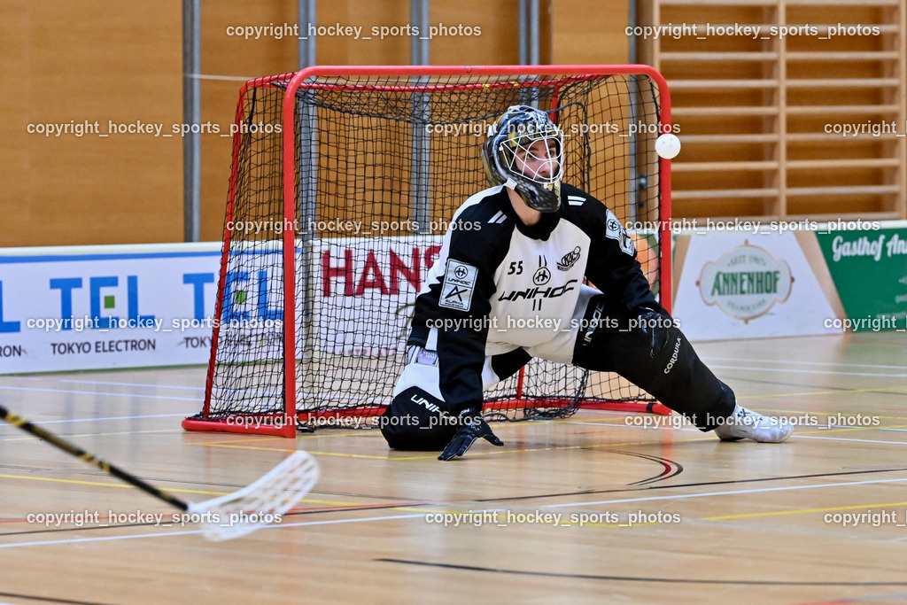 VSV Unihockye vs. KAC Floorball | #55 Maximilian Obereder KAC Floorball, VSV Unihockye vs. KAC Floorball, VSV Unihockye vs. KAC Floorball am 13.04.2025 in Villach (Ballspielhalle St. Martin), Austria, (Photo by Bernd Stefan)