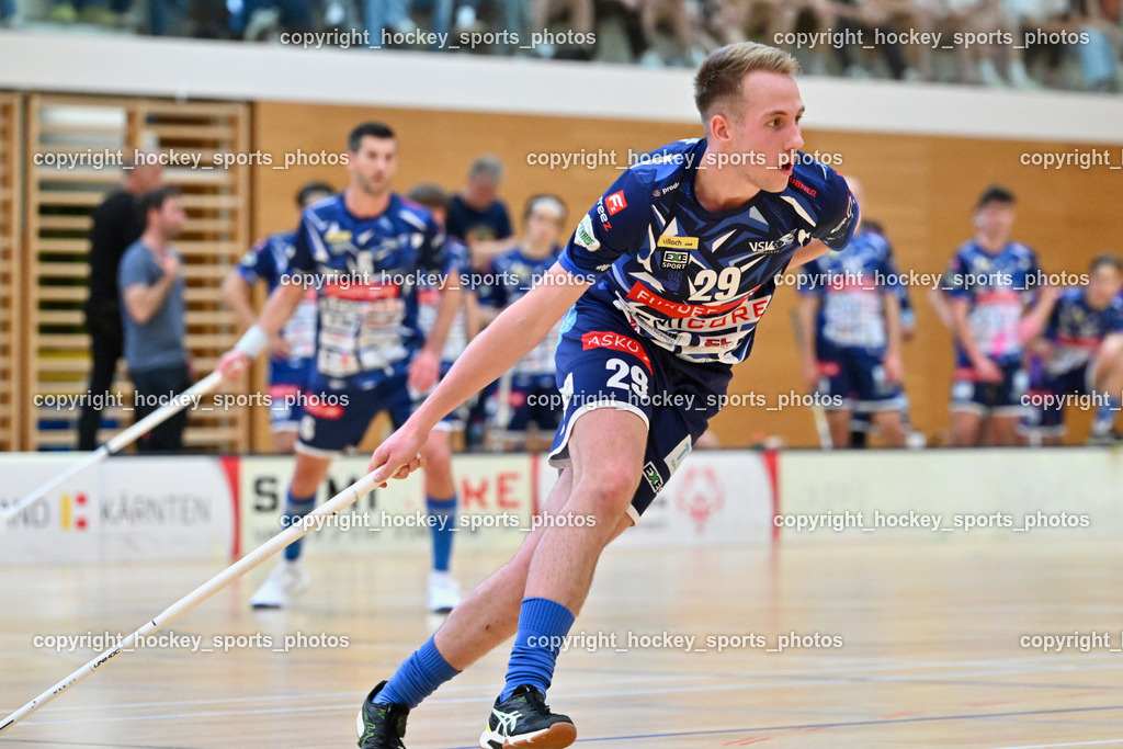 VSV Unihockey vs. Wiener Floorball Verein | #29 Anze Brajic VSV Unihockey, VSV Unihockey vs. Wiener Floorball Verein, VSV Unihockey vs. Wiener Floorball Verein am 18.05.2025 in Villach (Ballspielhalle St. Martin), Austria, (Photo by Bernd Stefan)