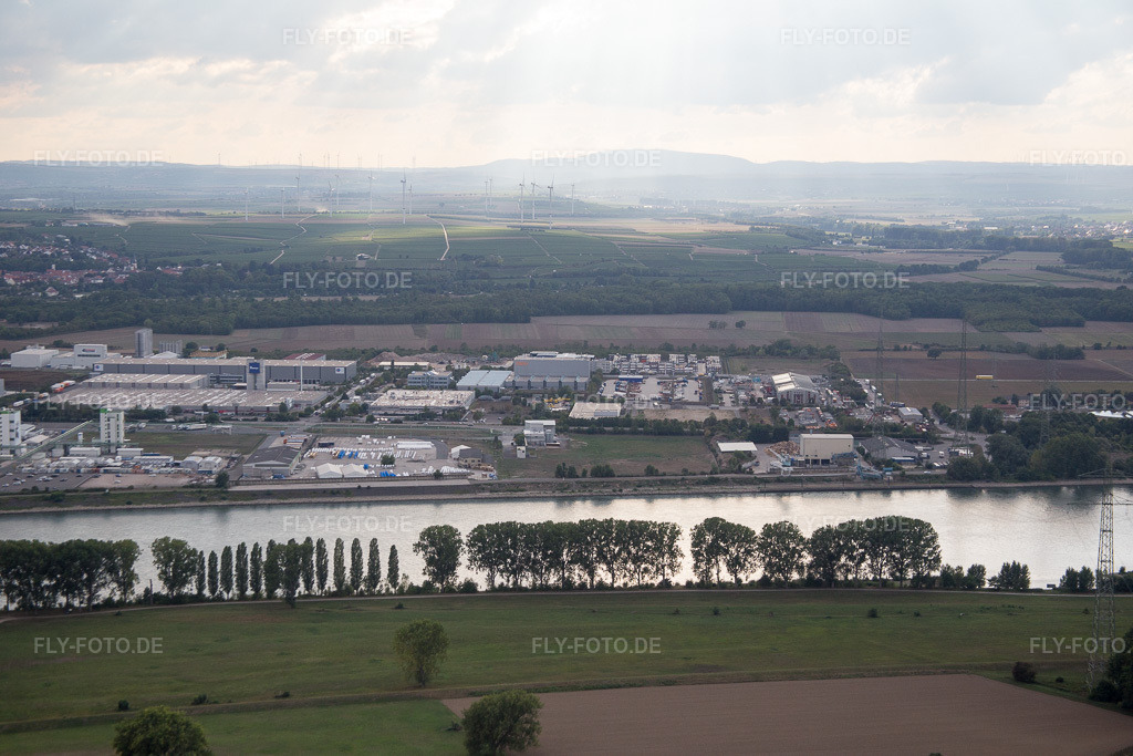 Luftbild: Worms Industriegebiet N von Osten in Worms im Bundesland Rheinland-Pfalz in Deutschland. Foto: IMG_084251.jpg vom 02.09.2015 durch Werner Riehm/FLY-FOTO.de