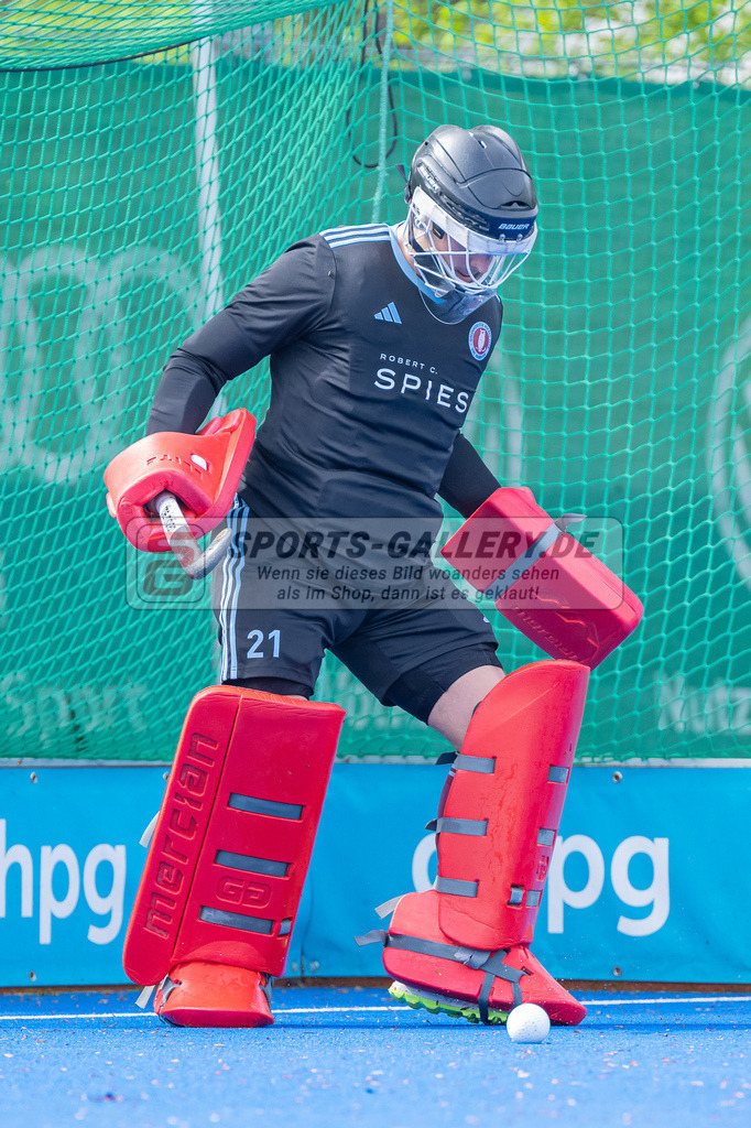 HK_20240414_100387 | 1. Bundesliga Hockey Herren Crefelder HTC - UHC Hamburg am 14.4.2024 CHTC, Krefeld , Leonhart Florian Torwart ( UHC Hamburg #21 )