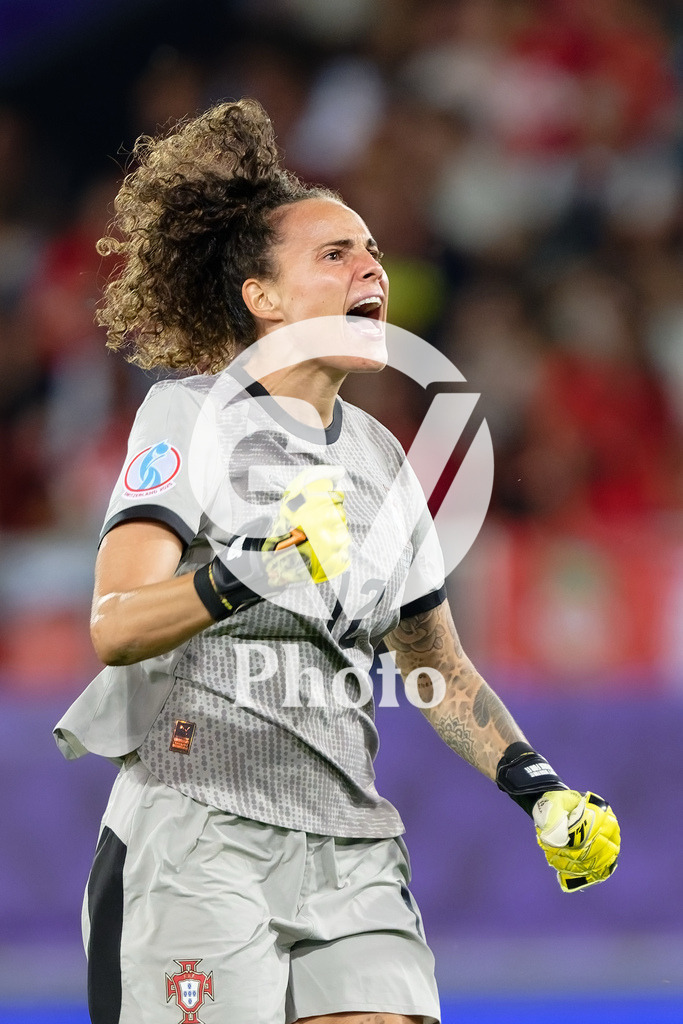 Portugal v Belgium: UEFA Women's EURO 2025 Group B | SION, SWITZERLAND - JULY 11: Patricia Morais of Portugal celebrates after her team scores the first goal  during the UEFA Women's EURO 2025 Group B match between Portugal and Belgium at Stade de Tourbillon on July 11, 2025 in Sion, Switzerland. (Photo by Giuseppe Velletri/Sports Press Photo/Getty Images)