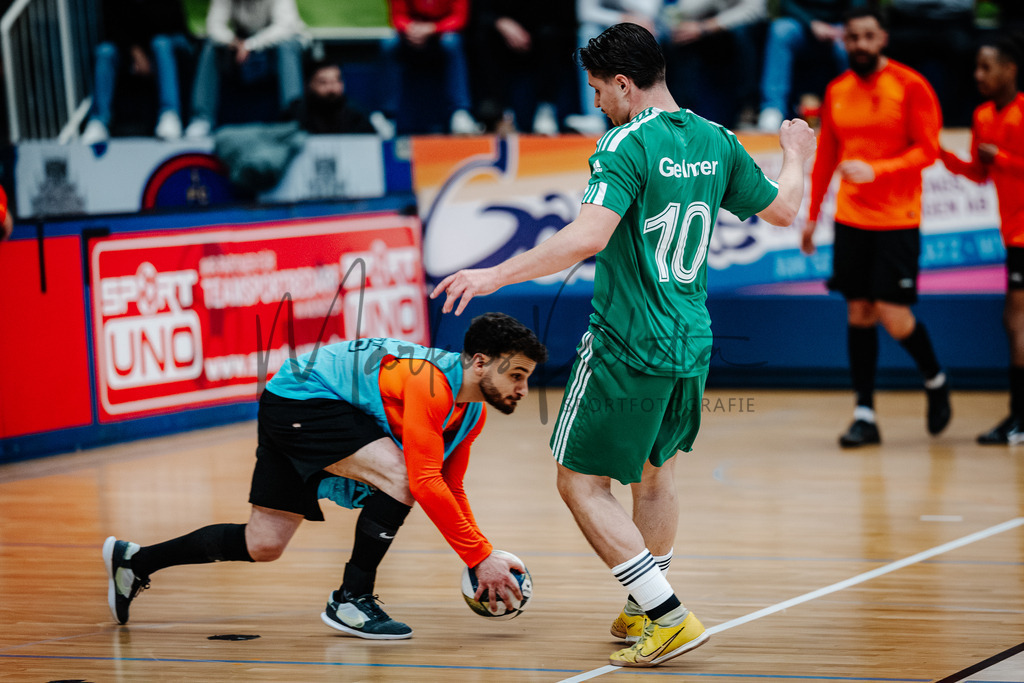 47. Stadtmeisterschaften im Hallenfußball 2025, Vorrunde | Stadtmeisterschaften im Hallenfußball 2025, Vorrunde, Sporthalle Berg Fidel in Münster. Foto: sportfotografie.ms | Markus Paletta - Realisiert mit Pictrs.com
