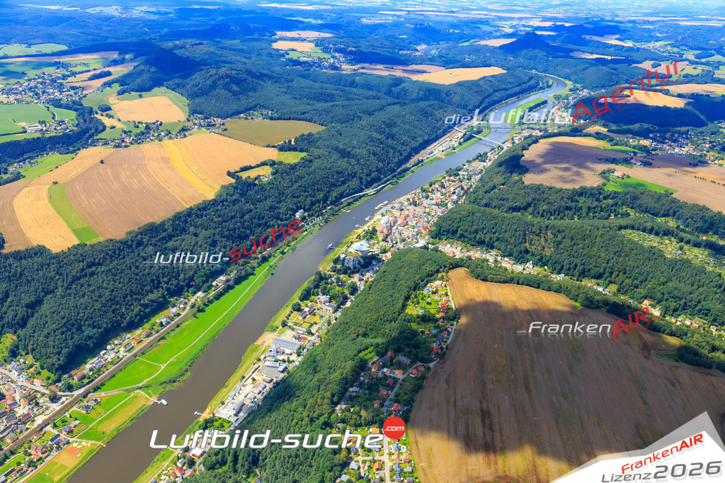 Die Luftaufnahme der Stadt Bad Schandau wurde vom UL-Flugzeug heraus erstellt ( keine Drohne )- hohe Auflösung für beste Qualität