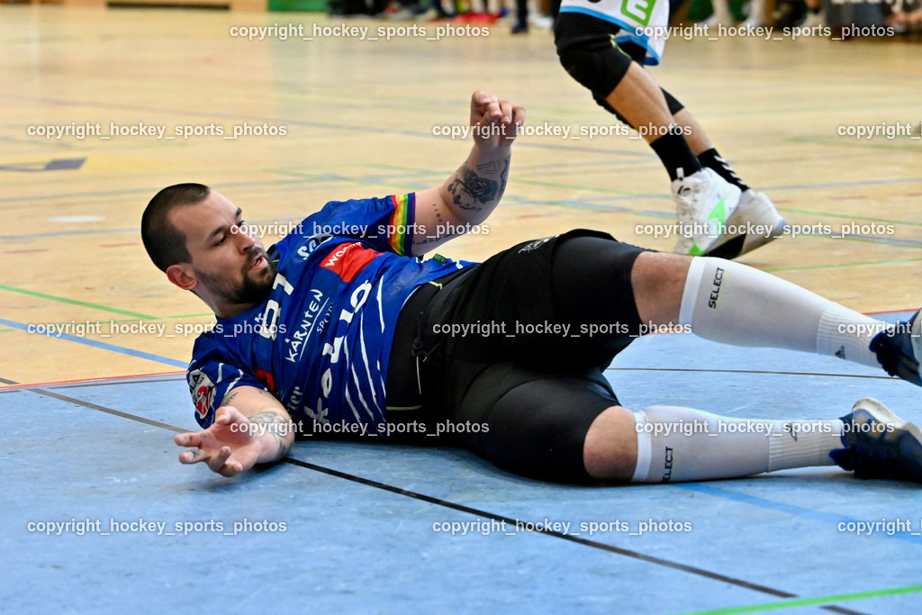 SC Ferlach vs. HSG Bärnbach/Köflach 30.3.2024 | #81 MILICEVIC Adrian SC Ferlach, SC Ferlach vs. HSG Bärnbach/Köflach 30.3.2024, SC Ferlach vs. HSG Bärnbach/Köflach am 30.03.2024 in Ferlach (Ballspielhalle Ferlach), Austria, (Photo by Bernd Stefan)