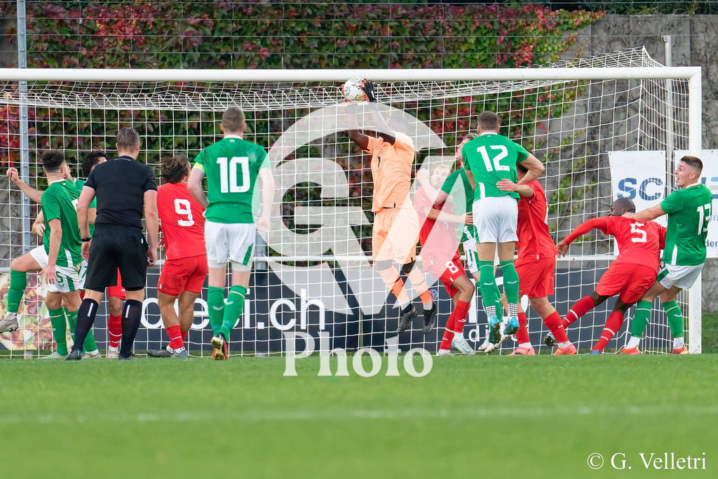 UEFA Region's Cup - Vaud v Munster | Diawara Kande (1 Vaud) in action (close up) during the UEFA Region's Cup game between Vaud and Munster at Centre Sportif de Colovray in Nyon, Switzerland 