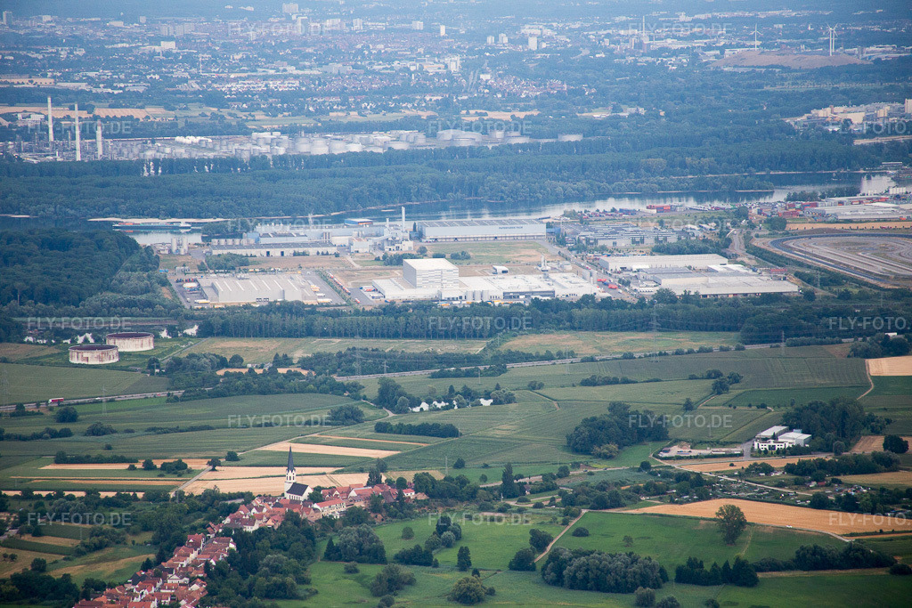 Luftbild: Wörth am Rhein, Industriegebiet Nord in Wörth am Rhein im Bundesland Rheinland-Pfalz in Deutschland. Foto: IMG_083723.jpg vom 24.07.2015 durch Werner Riehm/FLY-FOTO.de