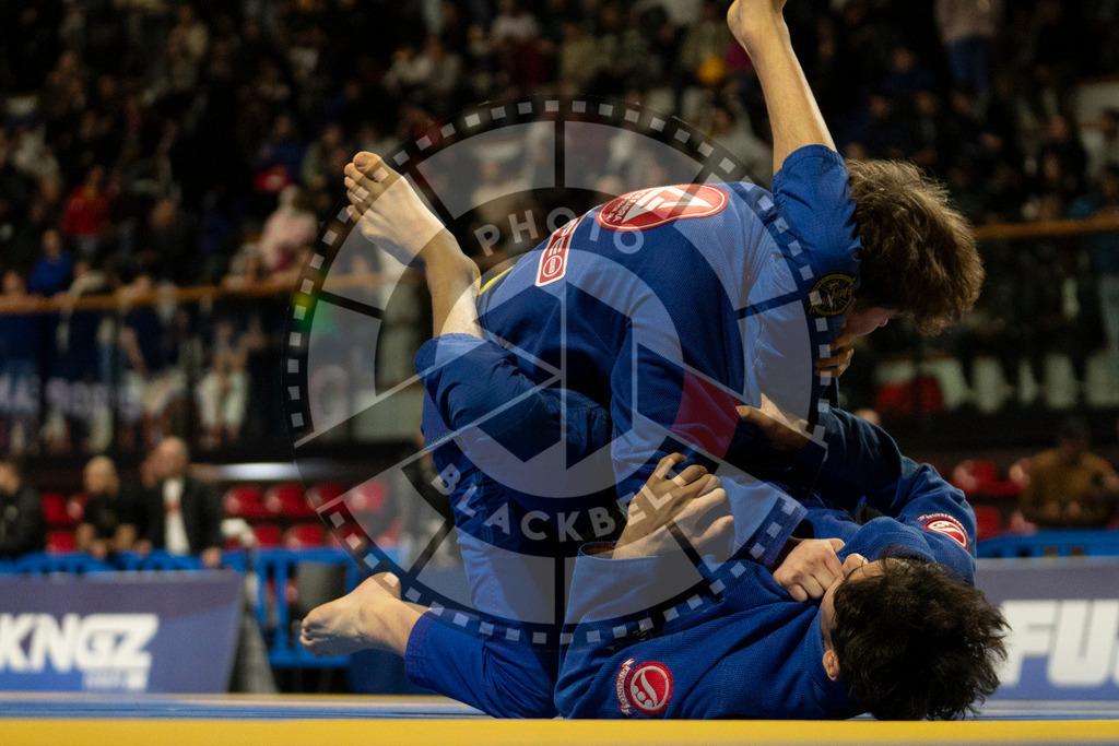 20240119PBB1535 | Fighters compete during the IBJJF European Championship in Paris, France, on January 19, 2024.