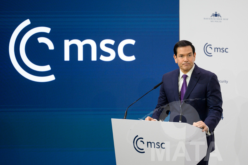 _DWI4125 | Politiker Marco Rubio (REP), Außenminister der Vereinigten Staaten von Amerika, spricht auf der Münchner Sicherheitskonferenz 2026. München, 14.02.2026 Bayern Deutschland - Realisiert mit Pictrs.com