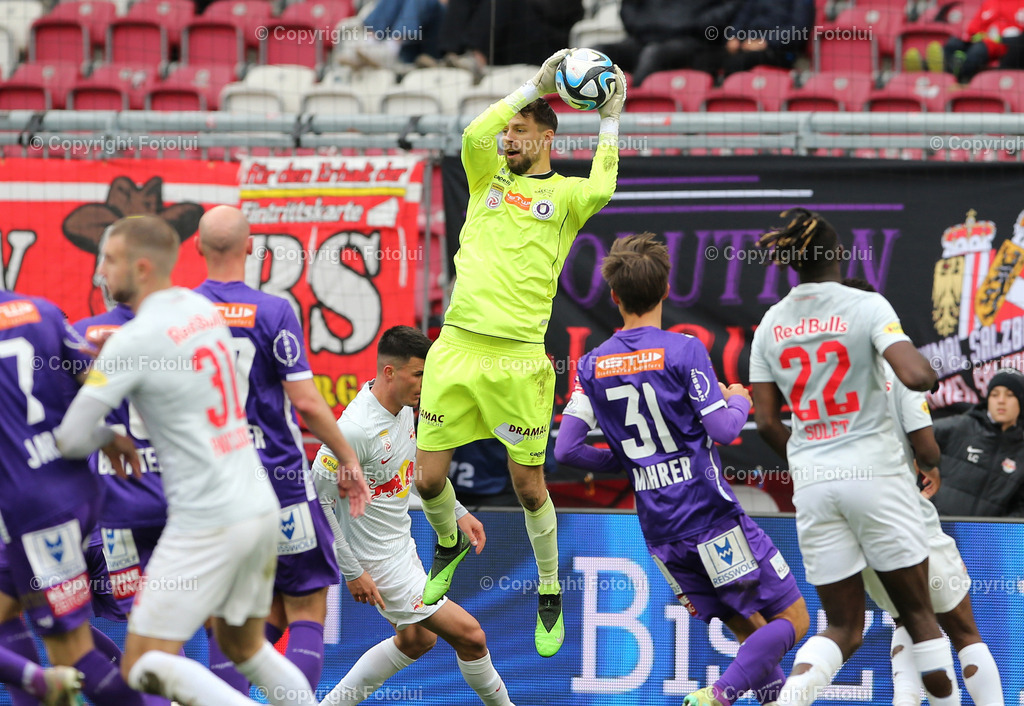 A_LUI_21042024_17 | SPORT,FUSSBALL.ADMIRAL BUNDESLIGA RED BULL SALZBURG-AUSTRIA KLAGENFURT. 21.04.2024 IM BILD: TORHUETER PHILLIP  MENZEL  (KLAGENFURT) FOTO.FOTOLUI/MW