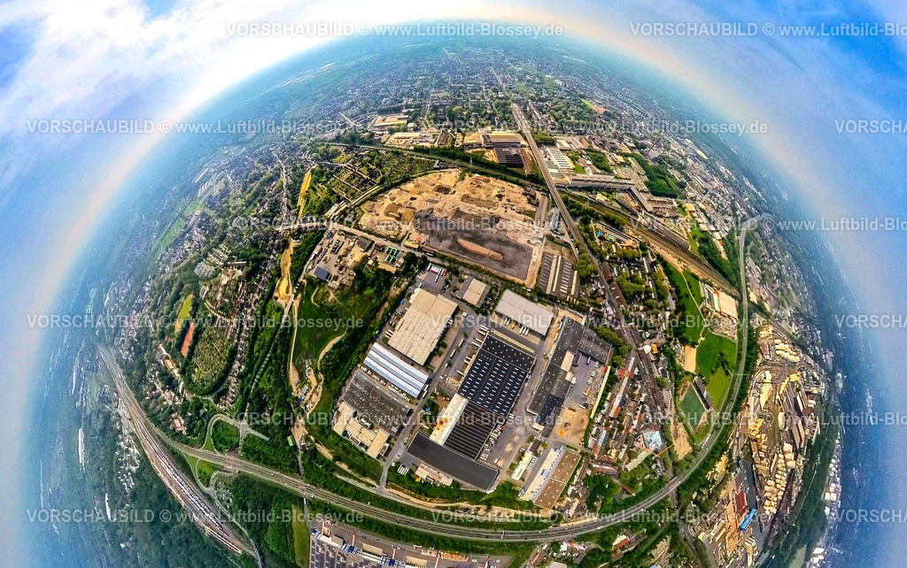 Gelsenkirchen240590032SchalkeGewerbeflaechen | Luftbild, Gewerbegebiet Schalke an der Hochkampstraße, Baustelle Baugebiet und Gewerbeflächen, unten die Autobahn A42, rechts die Kurt-Schumacher-Straße, Schalke-Nord, Gelsenkirchen, Nordrhein-Westfalen, Deutschland