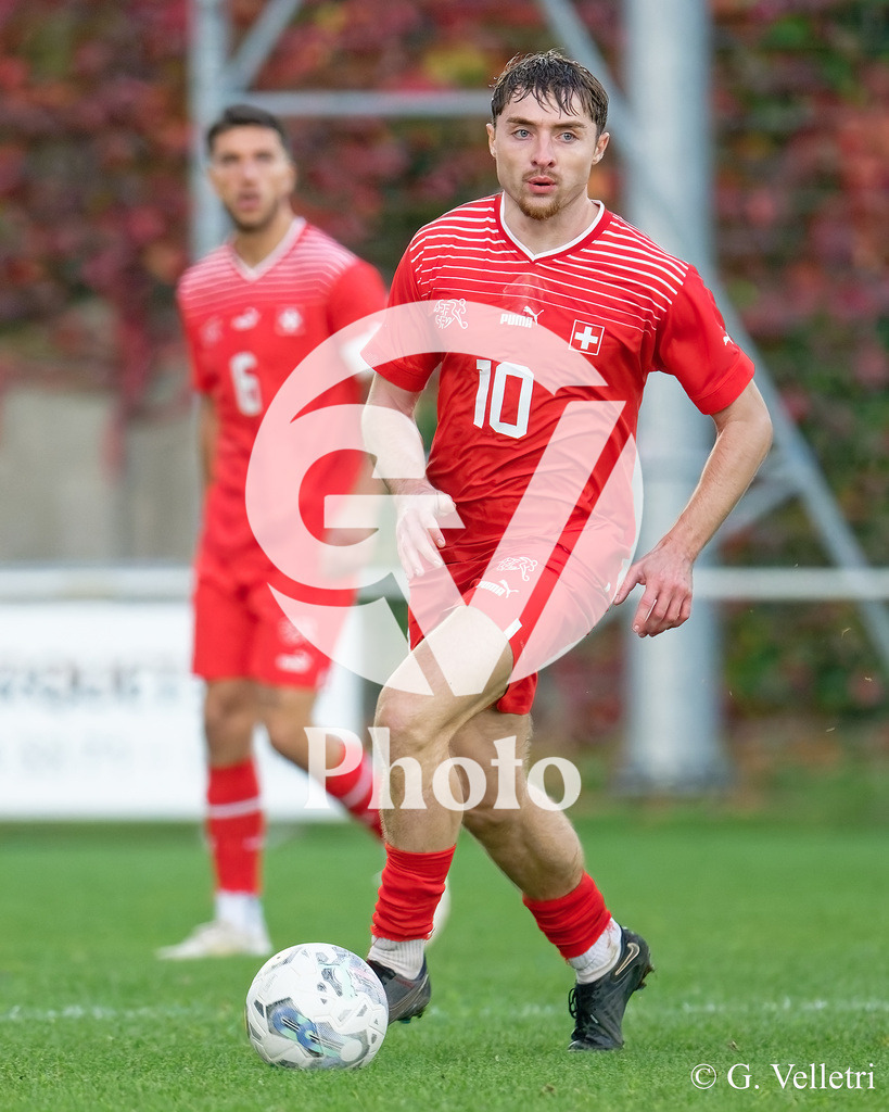 UEFA Region's Cup - Vaud v Munster | Cedric Mast (10 Vaud) controls the ball (action) during the UEFA Region's Cup game between Vaud and Munster at Centre Sportif de Colovray in Nyon, Switzerland 