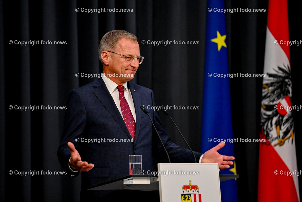 LH Thomas Stelzer (VP_ Landeshauptmann Ooe)_ 05.05.024-7 | 05.05.2024, Linz, AUT, Thomas Stelzer im Bild LH Thomas Stelzer (VP, Landeshauptmann Ooe), Oberoesterreich, Landesregierung, Politik, Rede