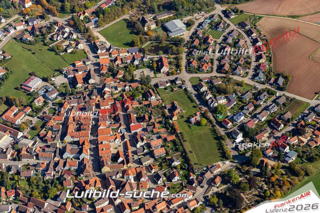 aktuelles Luftbild von  Windsbach - Luftaufnahme wurde 2019 von https://frankenair.de mittels Flugzeug (keine Drohne) erstellt.