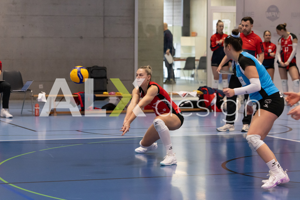 Volleyball I Frauen I Saison 2025-2026 I Volleyball NLA | Women I 1/4 Finals I  BIWI VFM - VC Kanti Schaffhausen I 01.03.2026 | 8 Lina-Marie Lieb (DE) (VC Kanti Schaffhausen) – Aussen - Realisiert mit Pictrs.com